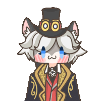 a drawing of a cat wearing a top hat and a coat