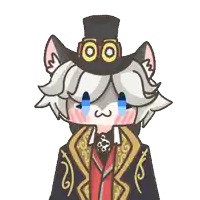a drawing of a cat wearing a top hat and a coat