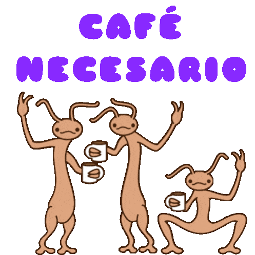 Cafe Necesario Extraterrestres Sticker - Cafe Necesario Extraterrestres Cafecito Stickers