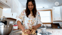 mixing dough samantha seneviratne food52 making bread kneading