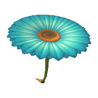Blue Flower Glider Sticker