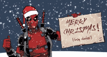 Deadpool Merry Christmas GIF - Deadpool Merry Christmas Greetings GIFs