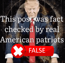 Donald Trump False Fact Check True American Patriots GIF - Donald Trump False Fact Check False Fact Check True American Patriots GIFs