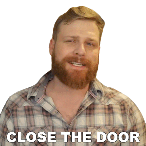 Close The Door Grady Smith Sticker - Close The Door Grady Smith Shut The Door Stickers