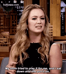 My Mom Tried To Play It For Me, And I Satdown And She Put It On..Gif GIF - My Mom Tried To Play It For Me And I Satdown And She Put It On. Billie Catherine Lourd GIFs