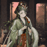 a girl with a crown on her head is holding a notebook