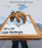 a person holding a large rectangle that says " dance if you want to get oiled up " on it