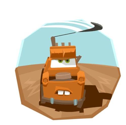 Swinging Tow Mater Sticker - Swinging Tow Mater Cars Stickers