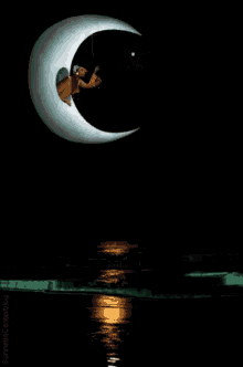 Moon Sea GIF - Moon Sea Night GIFs