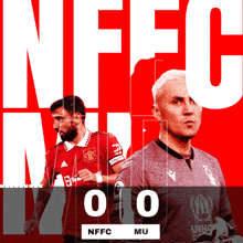 a poster for a soccer game that says nffc mu
