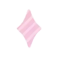 a pink diamond with a striped pattern on a white background