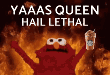 Elmo Lethal Hail Lethal GIF - Elmo Lethal Hail Lethal Yaaas Queen GIFs