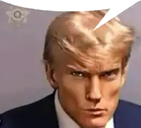 a man with a speech bubble above his head