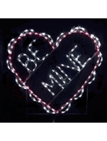 outdoor lighted christmas decorations led be mine heart love