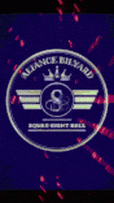 a logo for a billiard club with a green background