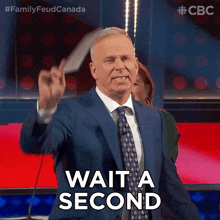 Wait A Second Gerry Dee GIF - Wait A Second Gerry Dee Family Feud Canada GIFs