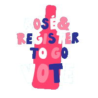 Register To Vote Rose Sticker