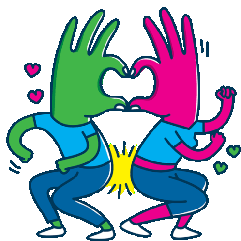 Two Hands Making Heart Sticker - Talktothe Hands Heart Love Stickers