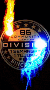 a logo for the 86 community kojom yuk