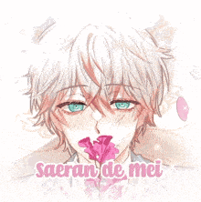 a picture of a boy with the name saeran de mei