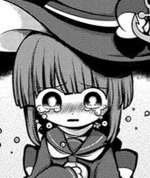 a black and white drawing of a girl wearing a hat and a sailor uniform .