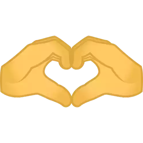 Hand Heart Emoji Heart Sticker - Hand Heart Emoji Heart Joypixels Stickers