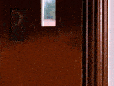 a door with a broken mirror on it