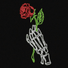 Roses Skeleton GIF - Roses Skeleton Valentine Card GIFs