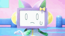 a cartoon character with the number 3 on it 's head