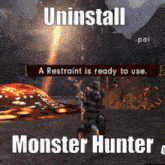 Uninstall Monster Hunter GIF - Uninstall Monster Hunter Monster GIFs