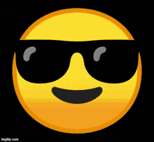 a smiley face with sunglasses on it 's face