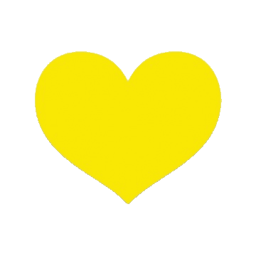 Yellow Heart Beating Sticker - Yellow Heart Beating Sticker Stickers