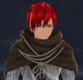 a cartoon character with red hair is tied up with a rope