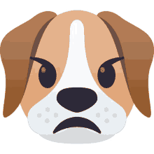 irritated dog