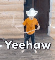 kid little boy yeehaw cowboy rope