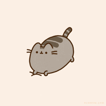 a cartoon drawing of a cat that says pusheen.com