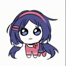 a drawing of a girl with a bunch of crayons on her head