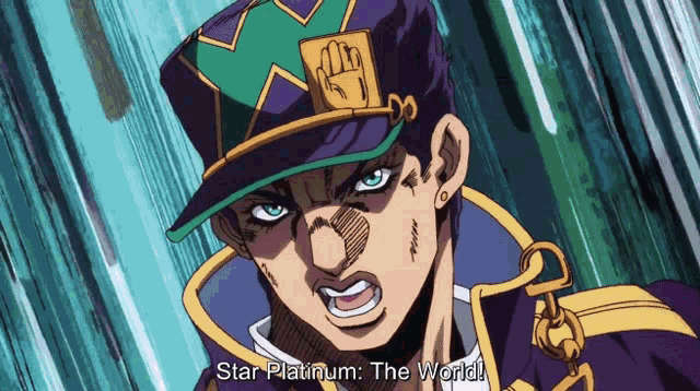 Kujo Jotaro Star Platinum The World sfx Za warudo by Plumfir25