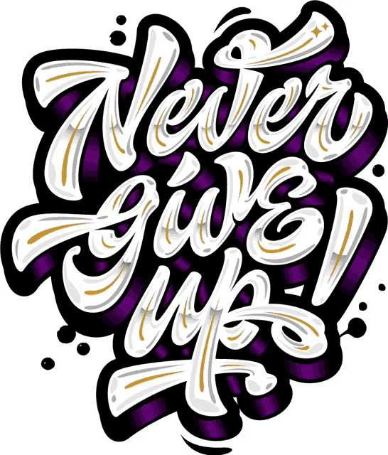 Never give up without a fight inspiring Royalty Free Vector