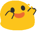 a yellow duck with a smile on its face and a big mouth .