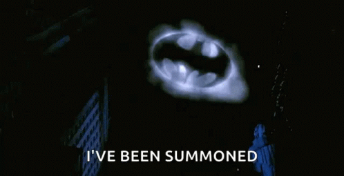 Summoned Batman GIF - Summoned Batman Bat Signal - Discover & Share GIFs