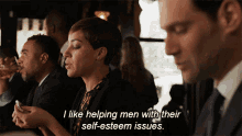 i like helping men with their self esteem issues lucca quinn colin morello the good fight i like to boost mens self esteem