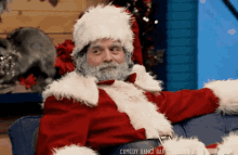 Zach Galifianakis Is Officially The Best Santa Ever GIF - Comedy Bang Bang Zach Galifianakis Santa Claus GIFs