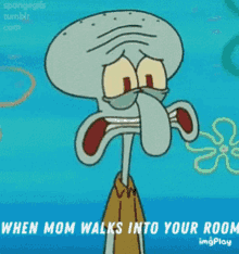 messy room spongebob meme squidward