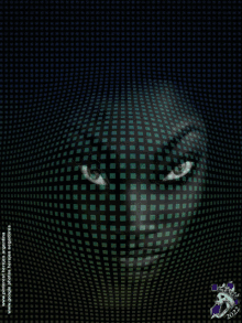 a painting of a woman 's face with the website www.pinterest.com visible