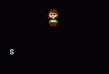 a pixel art character is standing in the dark with the words since when were you the one in control .