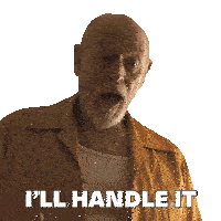 a man with a beard and a yellow shirt says " i 'll handle it "
