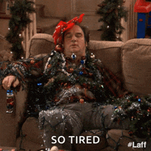 Merry Christmas Tired GIF - Merry Christmas Tired Sleeping GIFs
