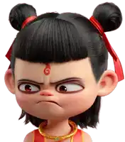 a cartoon character with a g on his forehead is making an angry face
