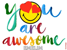 Animated Greeting Card You Are Awesome GIF